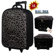 BAG BKK Luggage Wheal กระเป๋าเดินทาง กระเป๋าล้อลากหน้าโฟมขนาด 16 นิ้ว รหัสล๊อค Code F7720-16 Micky