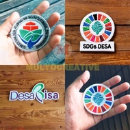 bordir kemendesa sdgs desa bisa emblem patch sdgs kemendesa - sdgs bulat