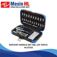 Socket Wrench Set Ratchet 72T Handle Set HL Premier 1/4′′ 53PCS HL72T53 / Ratchet Wrench Set H&L