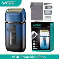 เครื่องโกนหนวดแบบพกพา VGR เครื่องโกนหนวดไฟฟ้ามืออาชีพมีดโกนกันน้ำเครื่องโกนหนวดแบบเครื่องเล็มหนวดแบบ