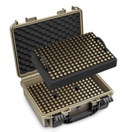 350 Round Bullet Locking Storage Case - Travel Safe/Mil Spec/Waterproof Ammo Box - for 9x19mm Parabe