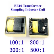 5PCS EE10 Current Transformer, 100:1/200:1/300:1/500:1 Sampling Inductor Coil