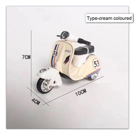 Diecast Miniatur Motor Vespa Pajangan Dashboard Dekorasi Hiasan Meja