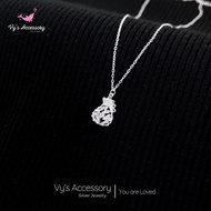 Vy's Accessory DM130 Silver Necklace with Stone
