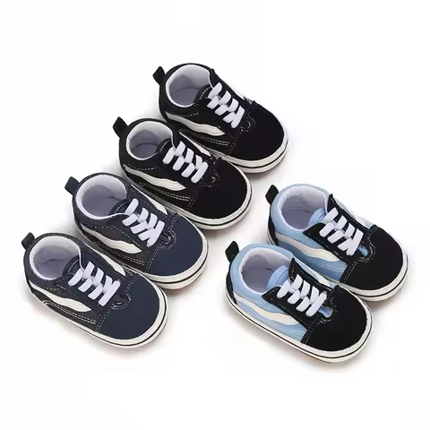 VALEN SINA Baby First Walkers Cute Newborn Kid Canvas Sneakers Baby Boy Girl Soft Sole Crib Shoes Pr