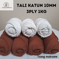 KATUN Large size cotton rope 10mm 3ply 1kg cotton rope macrame cotton rope macrame thread twist cott