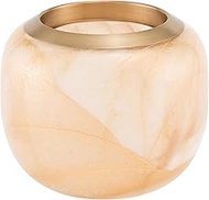 Northern Lights Esque Luminary Jar Candle Holder, 5.6-inch Height, White, Home Accessories, Table Ac