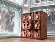 【手作DIY】倒數日曆 飾品收納盒 收納小木櫃 木質  聖誕