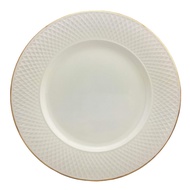 Qualitier Premium Fine Porcelain Gold Rim Round Platter 12" - E'Clat