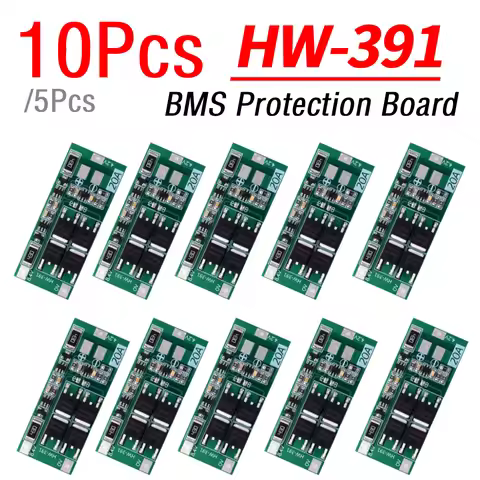 5/10Pcs Lithium Battery Charger PCB Protection Board HW-391 2S 20A 7.4V 8.4V Li-ion Battery Board BM