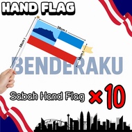 【Benderaku】Bendera Tangan Negeri Sabah/Sabah Hand Flag Nylon Polyester Sabah Negeri Dibawah Bayu Fla