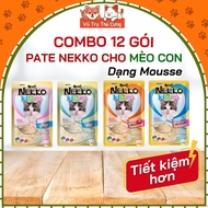 Combo 12 gói Pate Nekko Kitten cho mèo con 70g dạng Mousse
