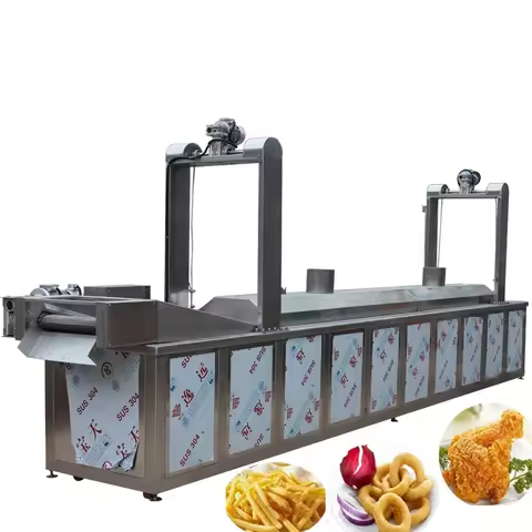 Customize Industrial Electric Industrial Chip Continuous Conveyor Fryer Machine Doritos Fryer Contin