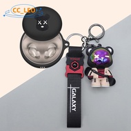 For Anker Soundcore Sleep A20 Case Cartoon Bear Bulldog Keychain Silicone Soft Case Cute Piggy Dinos