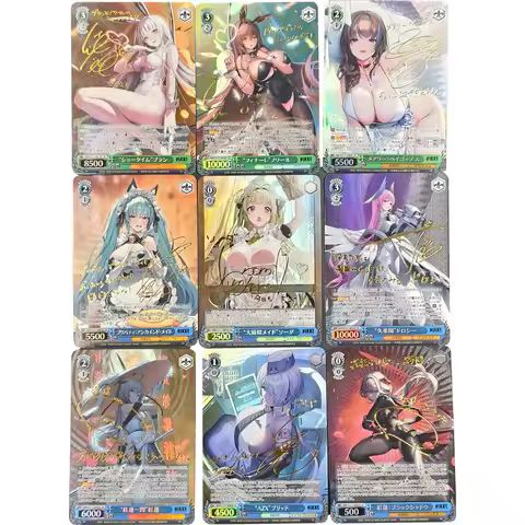 9Pcs/set Anime Weiss Schwarz Collection Card Nikke The Goddess of Victory Signature Bronzing Card Te