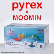Pyrex Moomin Food Storage Box Glass Snack Container Bowls 8pcs