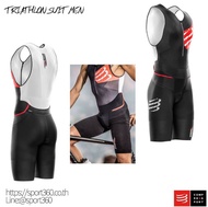 Compressport ชุดไตรกีฬา ผู้ชาย ตั้งตัว แขนกุด Triathlon Aero Suit Men