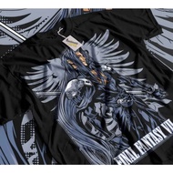 T-Shirt Cosplay Sephiroth FF VII Final Fantasy 7 FF7 untuk Pemain. T-Shirt Lembut untuk Semua Jantin