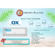OX  1HP TO 2HP  DC INVERTER SPLIT TYPE AIRCON W/FREEBIES