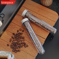 LOVESPACE 1PC 60ML Coffee Bean Test Tube Storage Bottle PET Transparent Plastic Container for Dried 