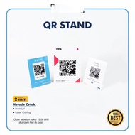 QR STAND / STANDING CUSTOM QR CODE TABLE CAFE / RESTO / ACRYLIC CASHIER