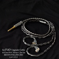 16-Core HiFi Headphone Replacement Cable for FiiO JH5/FP3/FH1s/FD1/JH3 2.5/3.5/4.4mm with mic Tangle