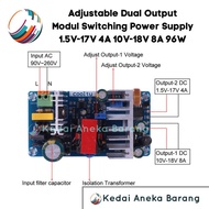 Adjustable Dual Output Power Supply Module 1.5V-18V 12V 96W DC Adapter -SVNDRM12