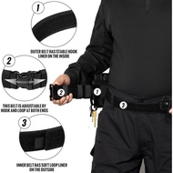 VISMIX Nylon Duty Belt 2" Hook Lining Outer Belt with Loop Inner Belt, Duty Belt with Key Holder and