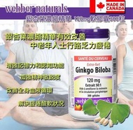 Webber naturals銀杏葉濃縮精華 120mg軟膠囊300粒