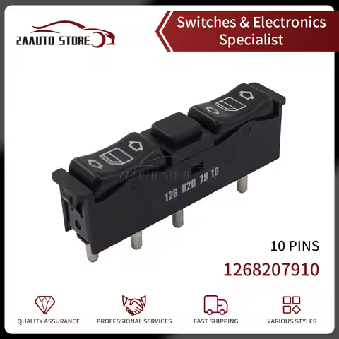 Car Power Window Control Switch Button 1268207910 For 1984-1993 Mercedes-Benz W123 W201 W126 190D Tu