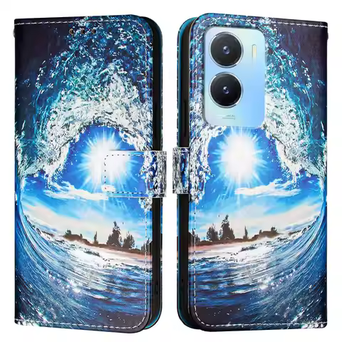 Retro Wallet Leather Case For VIVO Y78 Y77e Y76 Y75 Y72 Y70s Y56 Y55 Y53s Y51 Y39 Y38 Y36 Y35 Y33s Y