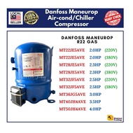 Danfoss Maneurop AirCond/Chiller Compressor 2HP/2.3HP/2.5HP/3HP/3.5HP/4HP (R22 Gas) 220V/380V