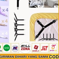 1 PACK OF 4 BED SHEET CLIPS, BED SHEET LOCK HOOKS, IRON BED SHEET GRIPS