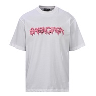 T-Shirt Lelaki dan Wanita Balenciaga, T-Shirt Bercetak, T-Shirt untuk Perjalanan, T-Shirt Leher Bula