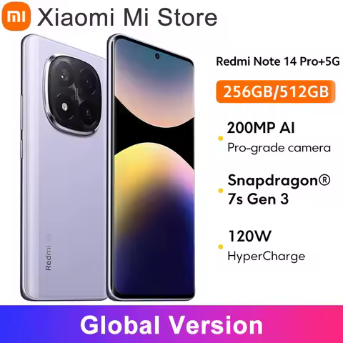 Global version Xiaomi Redmi Note 14 Pro Plus 5G Smartphone Snapdragon® 7s Gen 3 120W HyperCharge AMO
