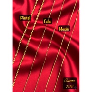 Rantai leher bajet emas750 tulen