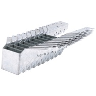 (RZUF) 10 PCS 2x6 Joist Hanger Gauge Double Shear Face Mount Joist Hanger Silver Steel Hurricane Tie