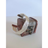 Open end double silver bangle (BGL075-001)