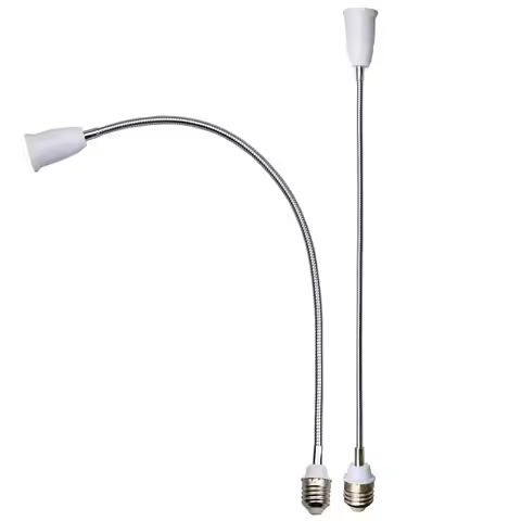 20CM 30CM E26/E27 Light Socket Extender Adapter E26 to E26 Socket Extender Bendable Flexible Adjusta