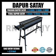 RRGhaniy BBQ Grill Outdoor Dapur Satay Charcoal Big Size With Stand With Length 2.5ft 3ft And 4ft (2