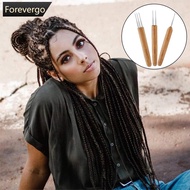 FOREVERGO 0.5mm/0.7mm Dreadlock Crochet Hook Wood Crochet Needles Hair Dreadlocks Tool for Braid C9Z