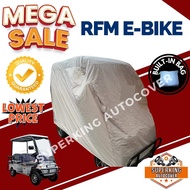 RFM E-BIKE WITH BACK PASSENGER SEAT COVER HIGH QUALITY WATER REPELLANT AND DUST PROOF BUILT IN BAG