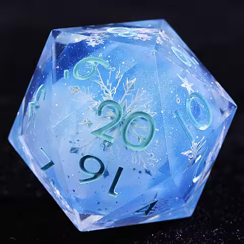 9 Polyhedral Resin Sets Dice DnD Ice and Snow World
