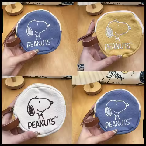 Snoopy peripherals cartoon coin purse cartoon cute print lipstick headphone bag cute hand bag anime 