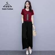 ＜918＞FGMGH  Formal Attire For Women Casual Boho Square Pants Challis Preloved Square Pants Terno Plu