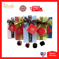 [U&I] Alfredo Ribbon Box Hazelnut Dark Chocolate 225g *Alfredo Kotak Reben Coklat Kacang Hazel*