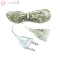 HARRIETT Power Extension Cord For Home For Holiday Christmas Lights Fairy Lights 3M 5M Cable Plug Transparent Extension Cable