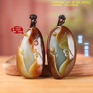 Nguyên Liệu Hạt Ngọc Bích Tân Cương Hetian Tự Nhiên Tinh Khiết Mặt Dây Chuyền Giác Ngộ Ngọc Bích Het