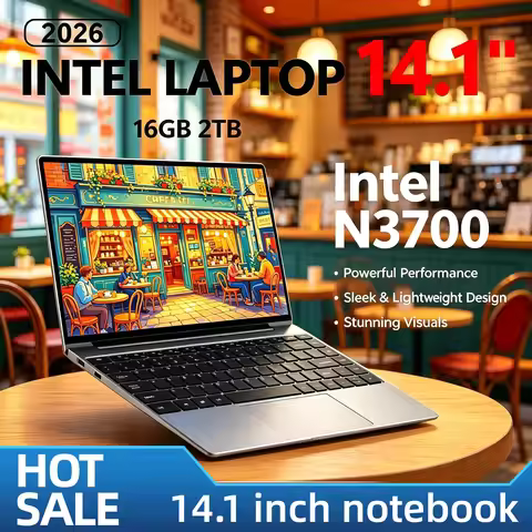 Intel N3700 NEW Ultra Slim 14.1 Laptop 4C4T 1.6 2.4GHz 16GB DDR3L 2TB SSD 1920x1080 Gaming Office St