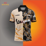 Homebois Vespa Jersey Retro Baju Lelaki Retro Collar Jersi